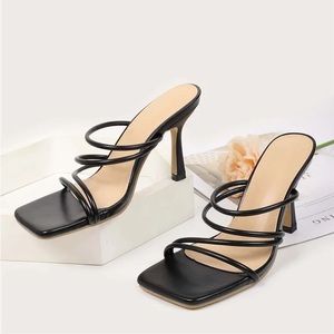 Shein Minimalist Black Toe Heels